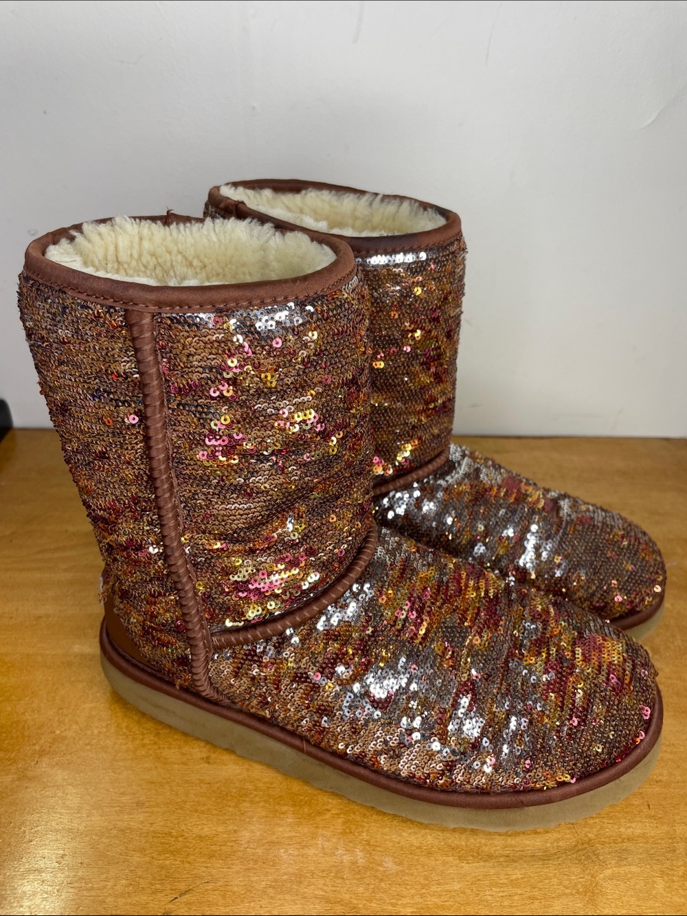UGG Women's Sequin Mid-Calf Boots in Copper Multi
